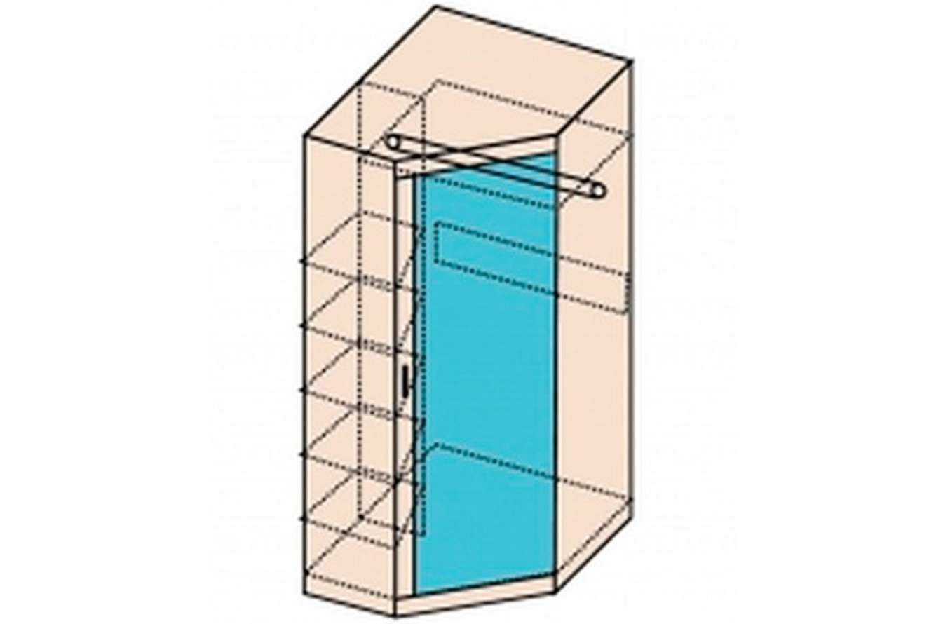 Ника Мод. Н7 Шкаф угловой с зеркалом (собирается на обе стороны)