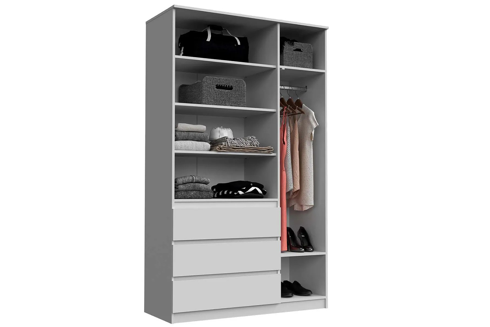 Челси Шкаф 1200 (Белый глянец холодный, белый)