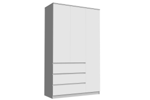 Челси Шкаф 1200 (Белый глянец холодный, белый)