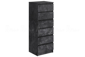 Аванта Комод 6 ящиков 500 Бетон темный