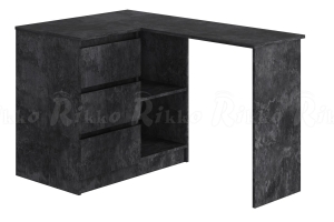 Аванта Стол угловой с 3-мя ящиками Бетон темный