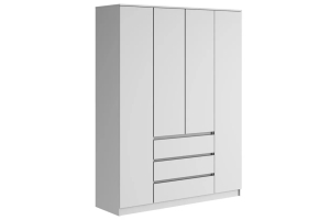 Аванта Шкаф 4-х дв. без зеркал Белый шагрень