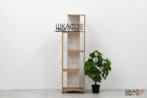 Лайт Стеллаж 1400 Белый/Дуб золотой