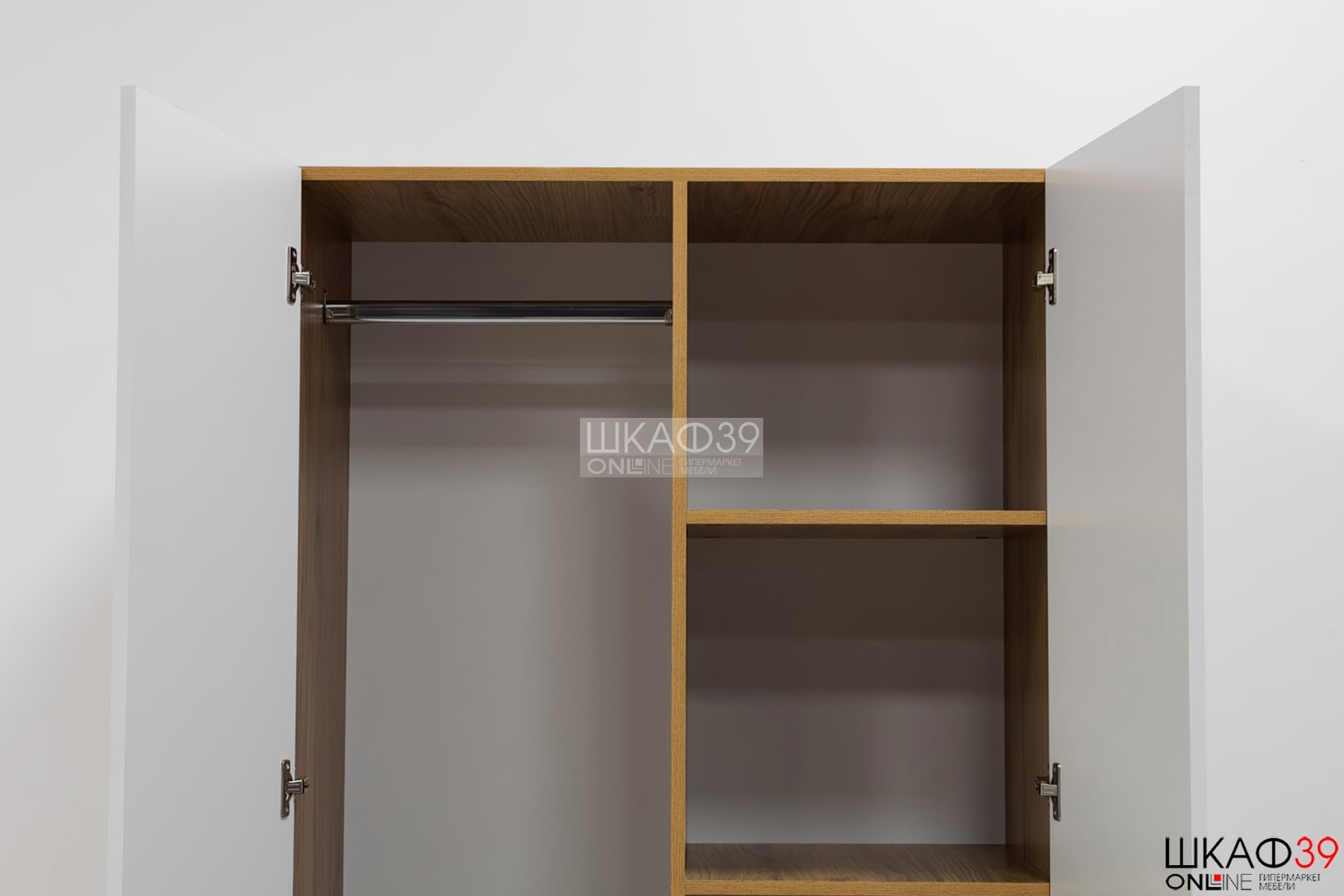 Лайт Шкаф 2-х створчатый 900 Белый/Дуб золотой