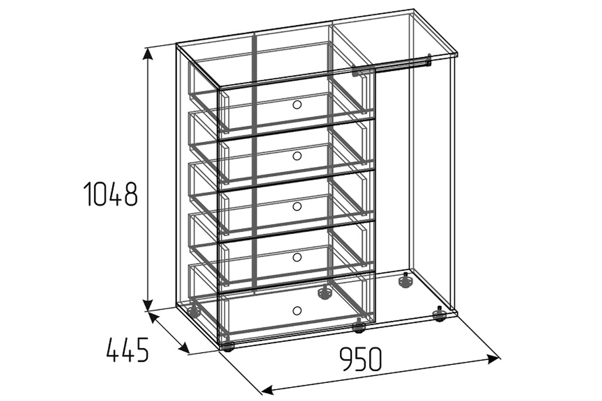 Комод в детскую Лойс 87