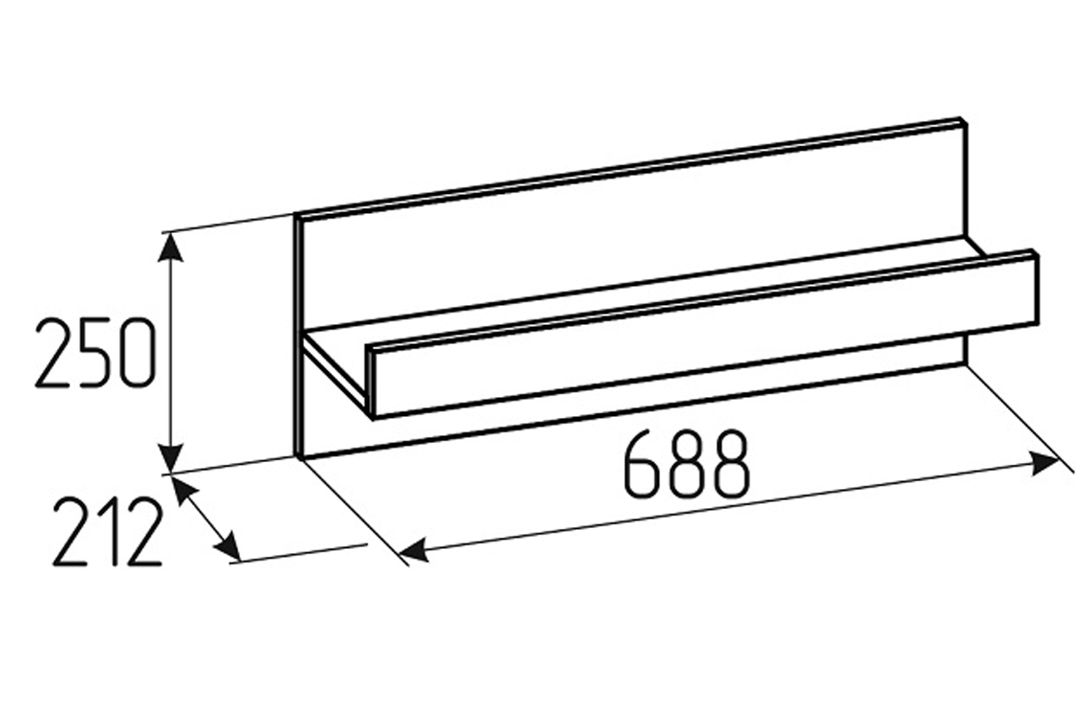 Полка навесная Лойс 89