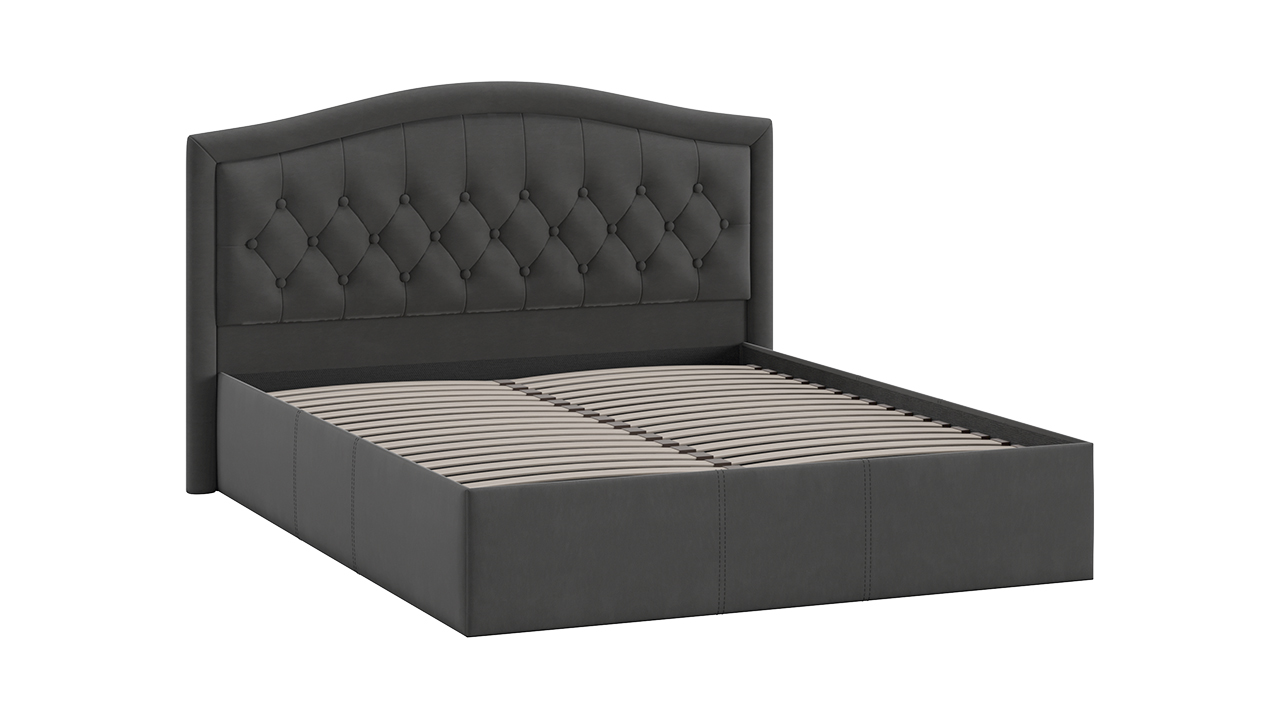 Кровать без ПМ «Адель» Тип 1 (без подъемного механизма) Велюр Графит