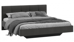 Кровать без ПМ «Элис» Тип 1 (без подъемного механизма) Велюр Графит
