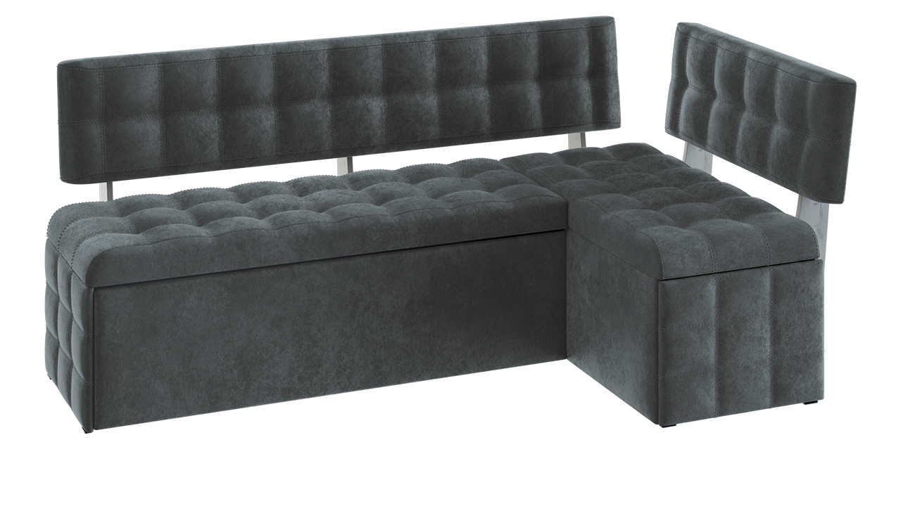 Скамья угловая со спальным местом «Манчестер» (Микровелюр Gretta Saphire)