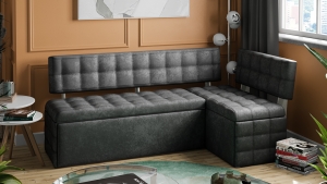 Скамья угловая со спальным местом «Манчестер» (Микровелюр Gretta Saphire)