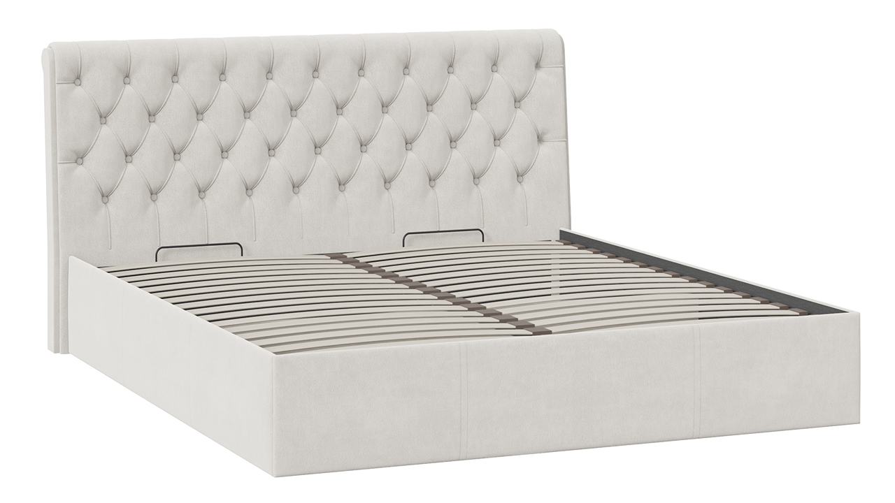 Кровать с ПМ «Скарлет» Тип 1 (с подъемным механизмом) без заглушины Велюр Бежевый