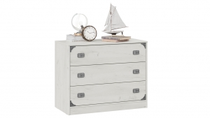 Калипсо Комод Дуб крафт белый