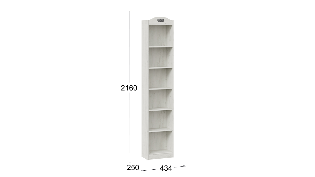 Калипсо Стеллаж торцевой Дуб крафт белый