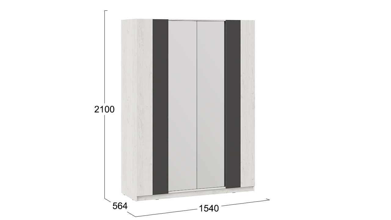 Шкаф 4-х створчатый «Валери»