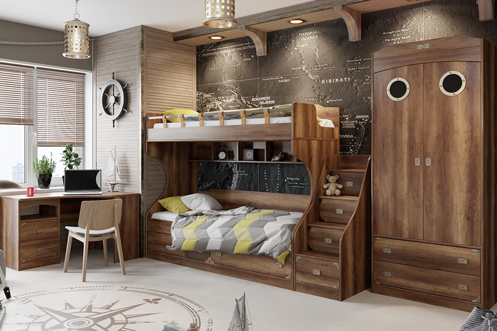 Навигатор спальня детская Дуб каньон