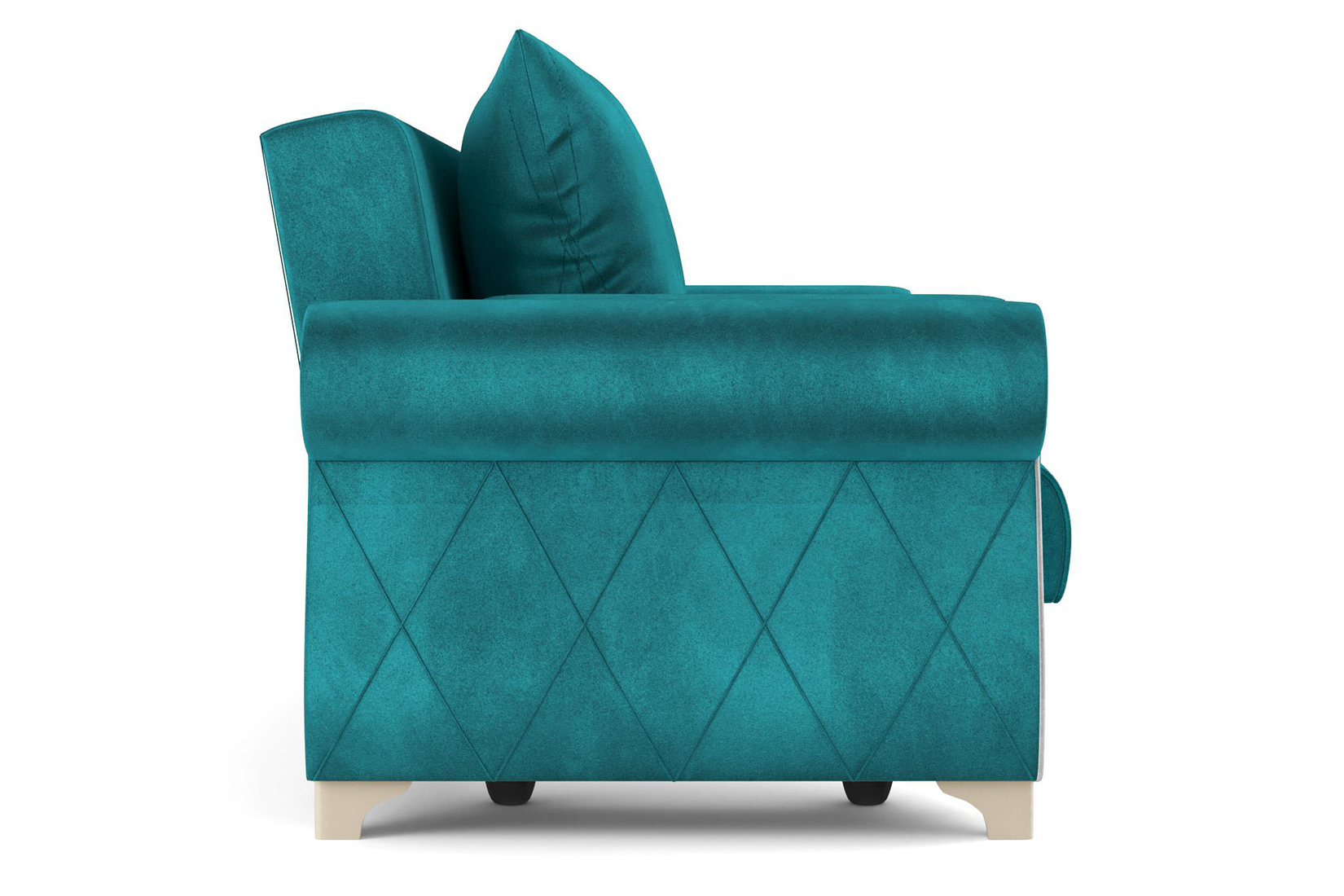 Порто М Диван - кровать (велюр тенерифе изумруд / велюр тенерифе грей)