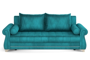 Порто М Диван - кровать (велюр тенерифе изумруд / велюр тенерифе грей)