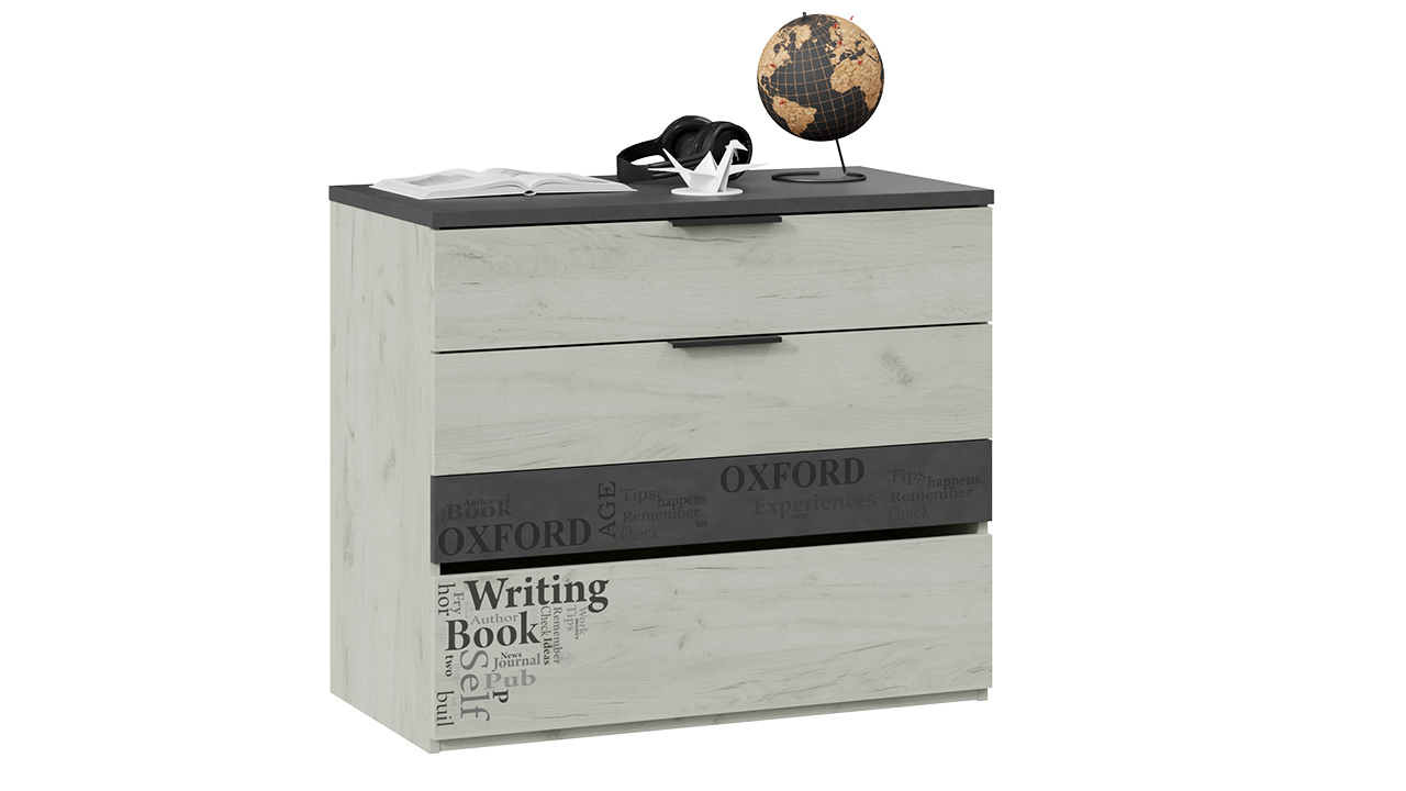 Оксфорд-2 Комод Дуб крафт белый/Матера