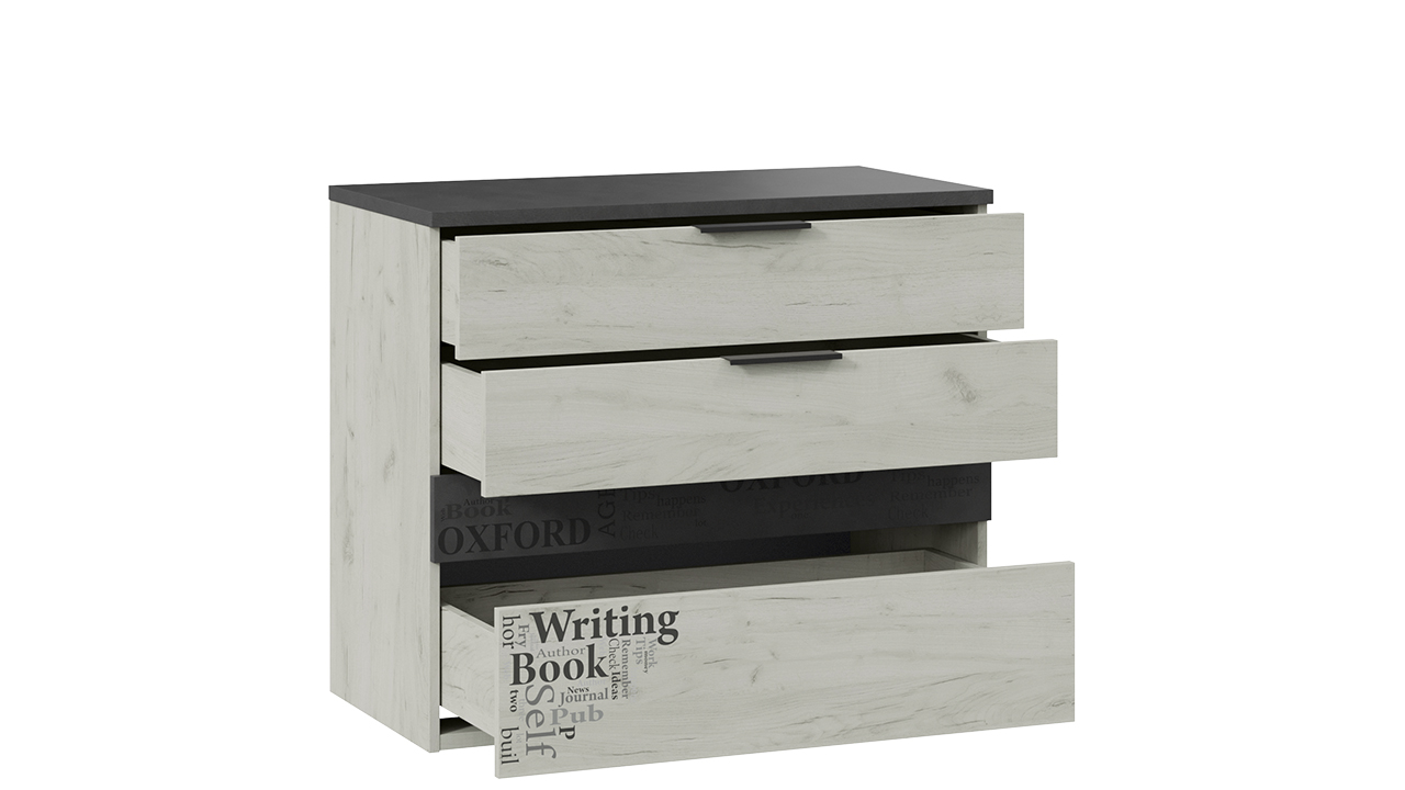 Оксфорд-2 Комод Дуб крафт белый/Матера