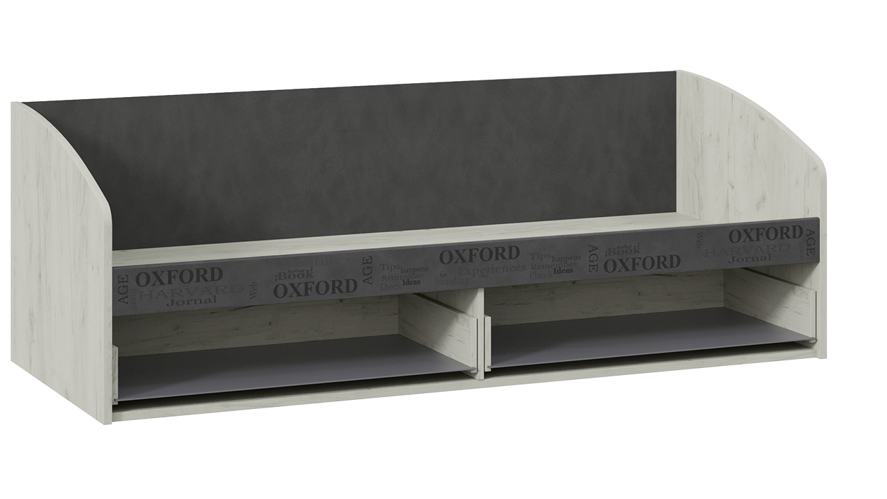 Оксфорд-2 Кровать с 2 ящиками 80х200 см. Дуб крафт белый/Матера