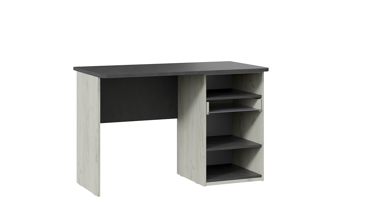 Оксфорд-2 Стол с ящиками Дуб крафт белый/Матера