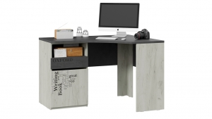 Оксфорд 2 Стол угловой с ящиками Дуб крафт белый/Матера