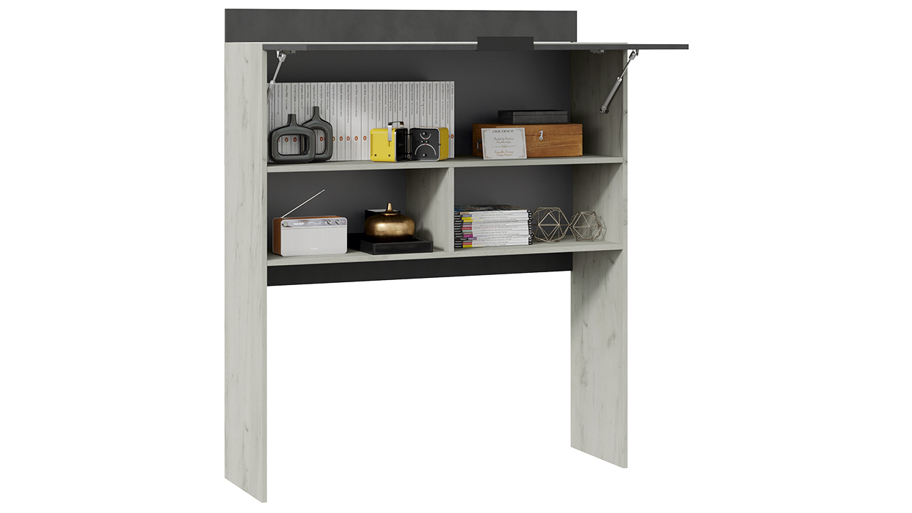 Оксфорд-2 Шкаф навесной (настольный) Дуб крафт белый/Матера