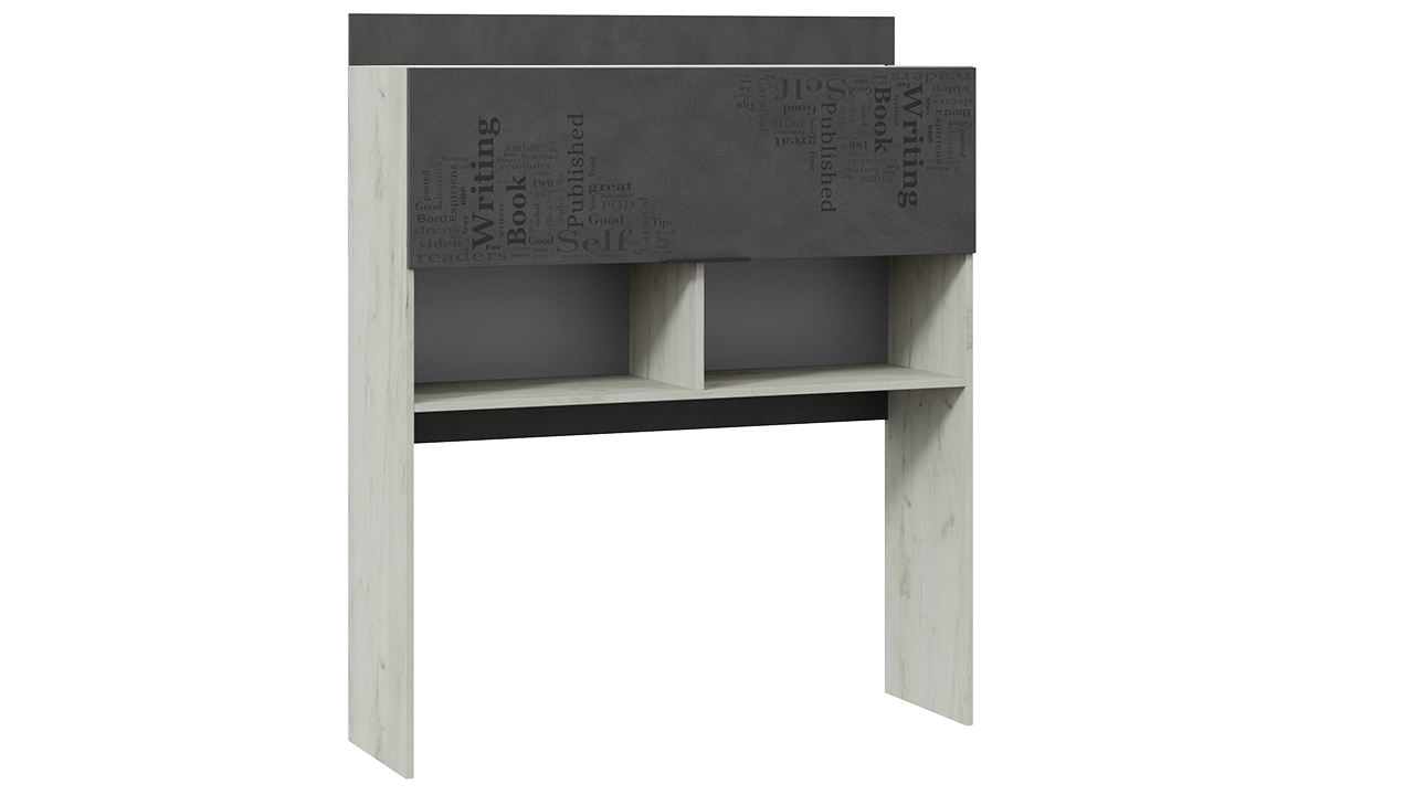 Оксфорд-2 Шкаф навесной (настольный) Дуб крафт белый/Матера