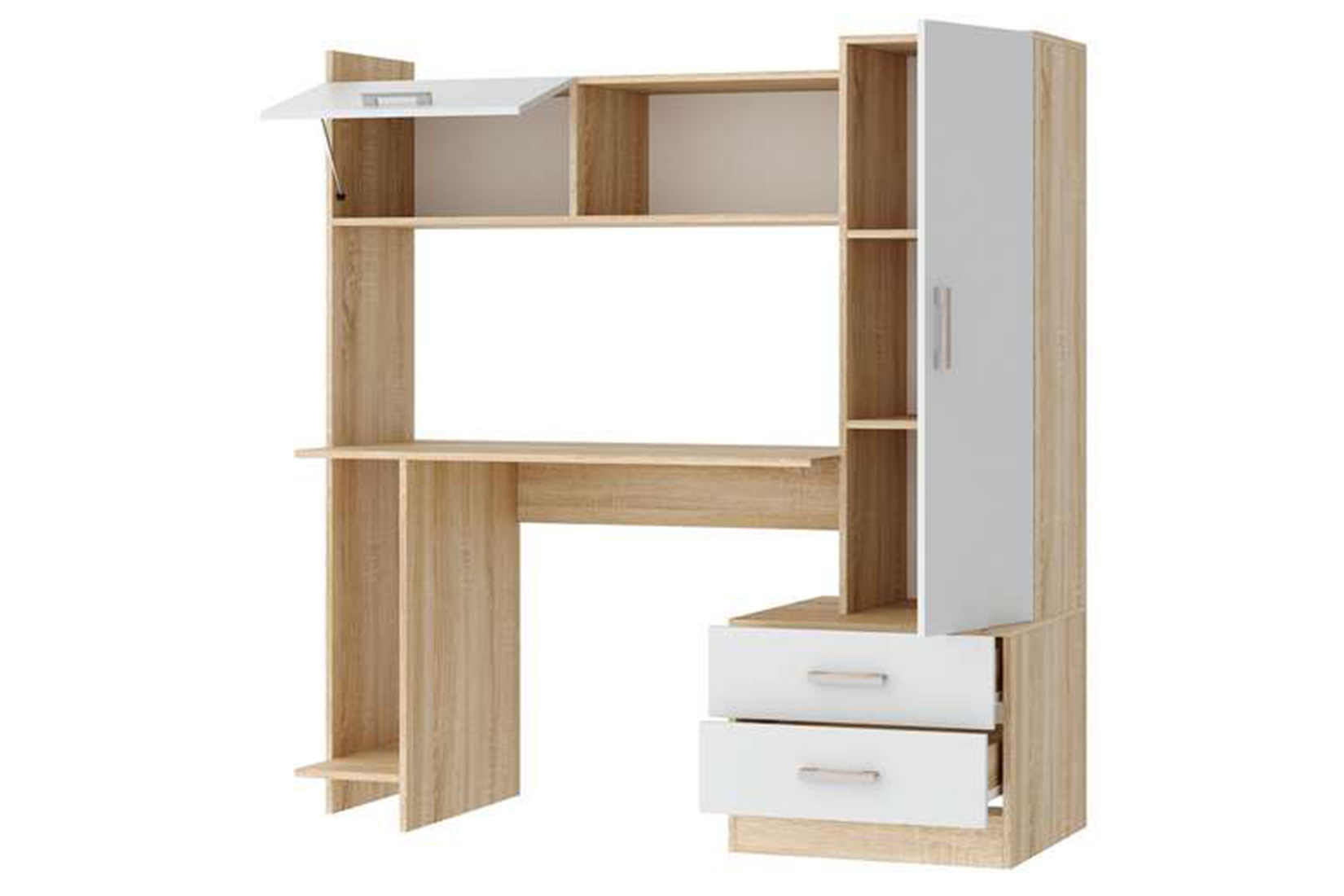 ПКС-7 Стол письменный Ясень шимо тёмный/Шимо светлый