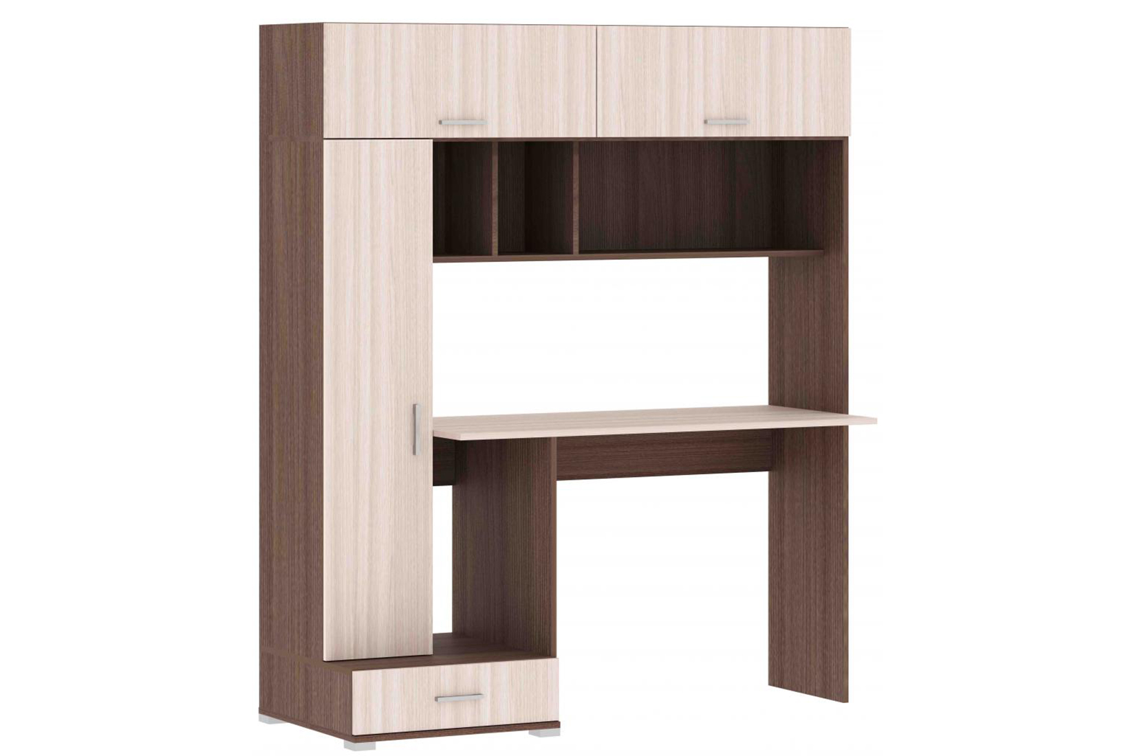 ПКС-1 Стол письменный Ясень шимо темный/Шимо светлый