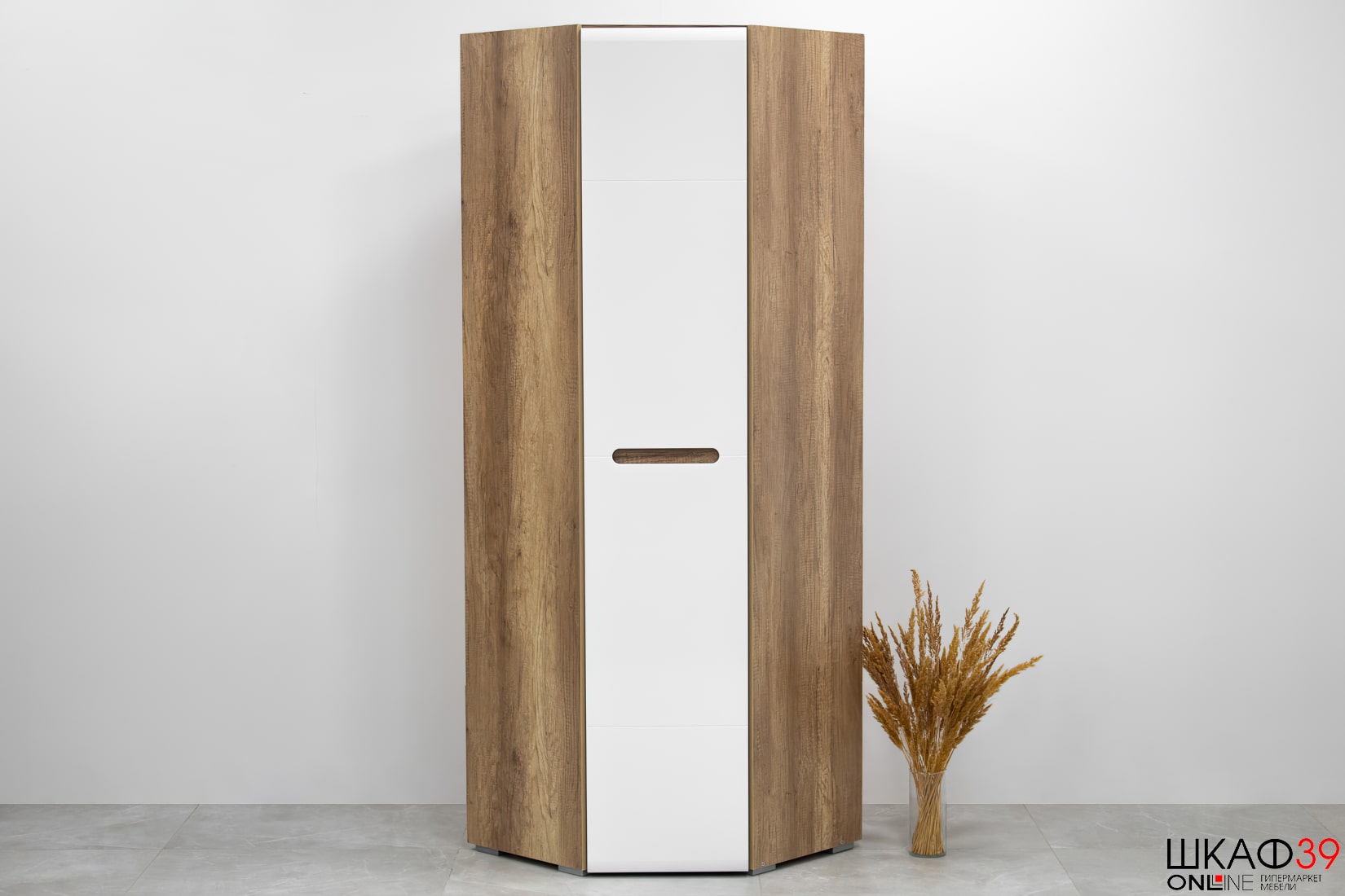 Шкаф угловой Наоми ШК-21, белый глянец