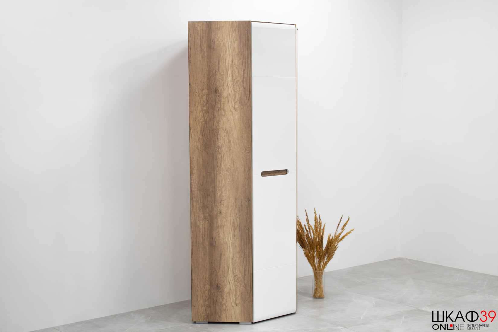 Шкаф угловой Наоми ШК-21, белый глянец