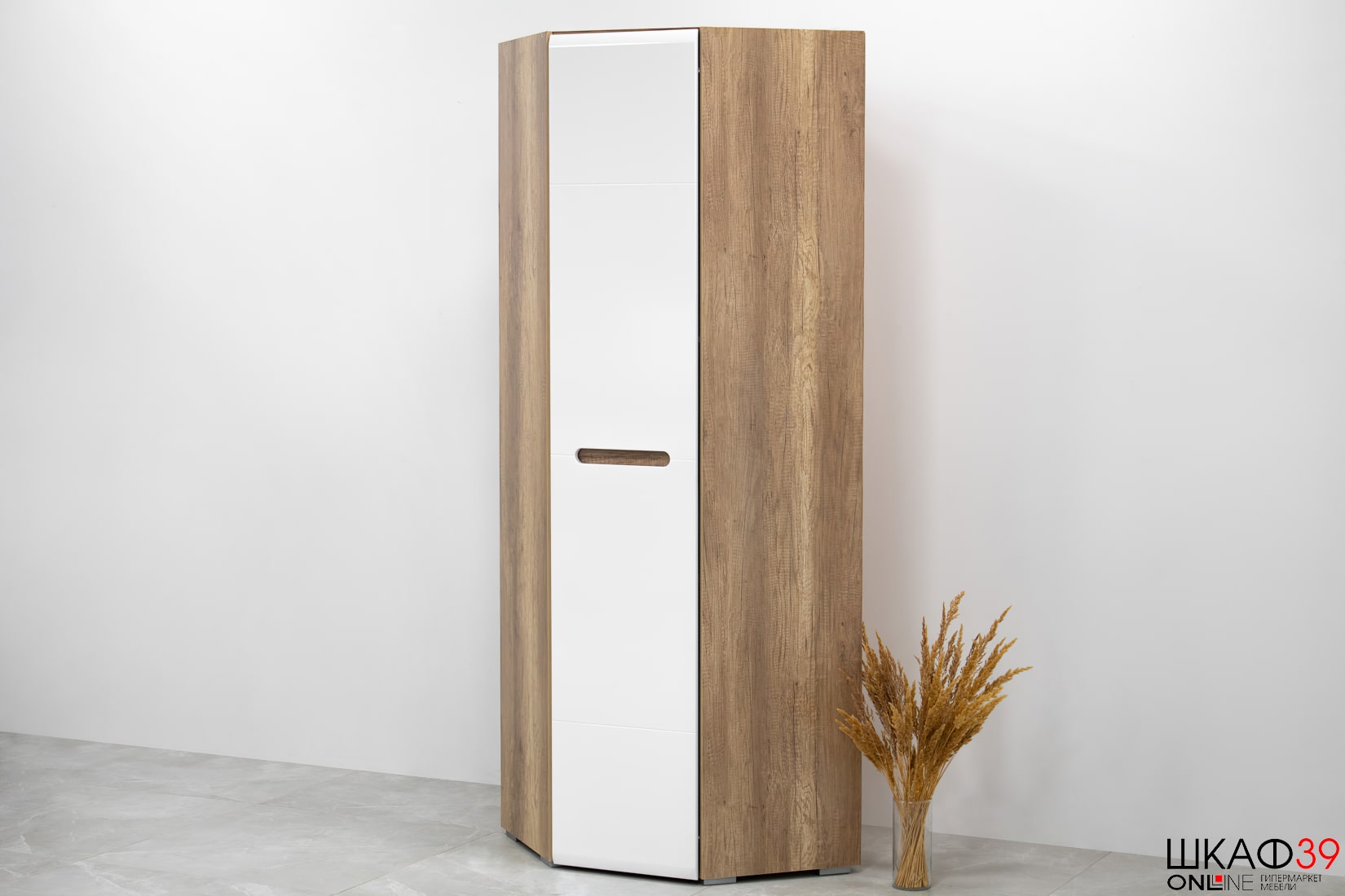 Шкаф угловой Наоми ШК-21, белый глянец