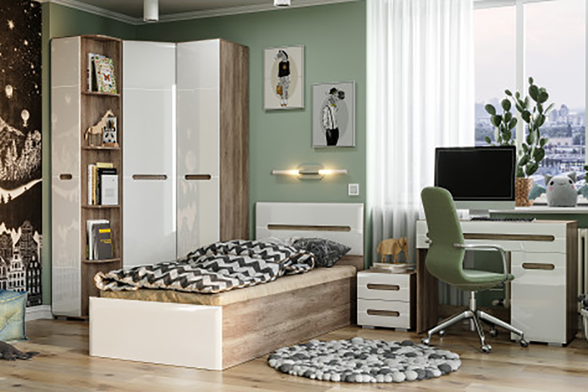 Кровать с настилом Наоми КР-12 90х200, белый