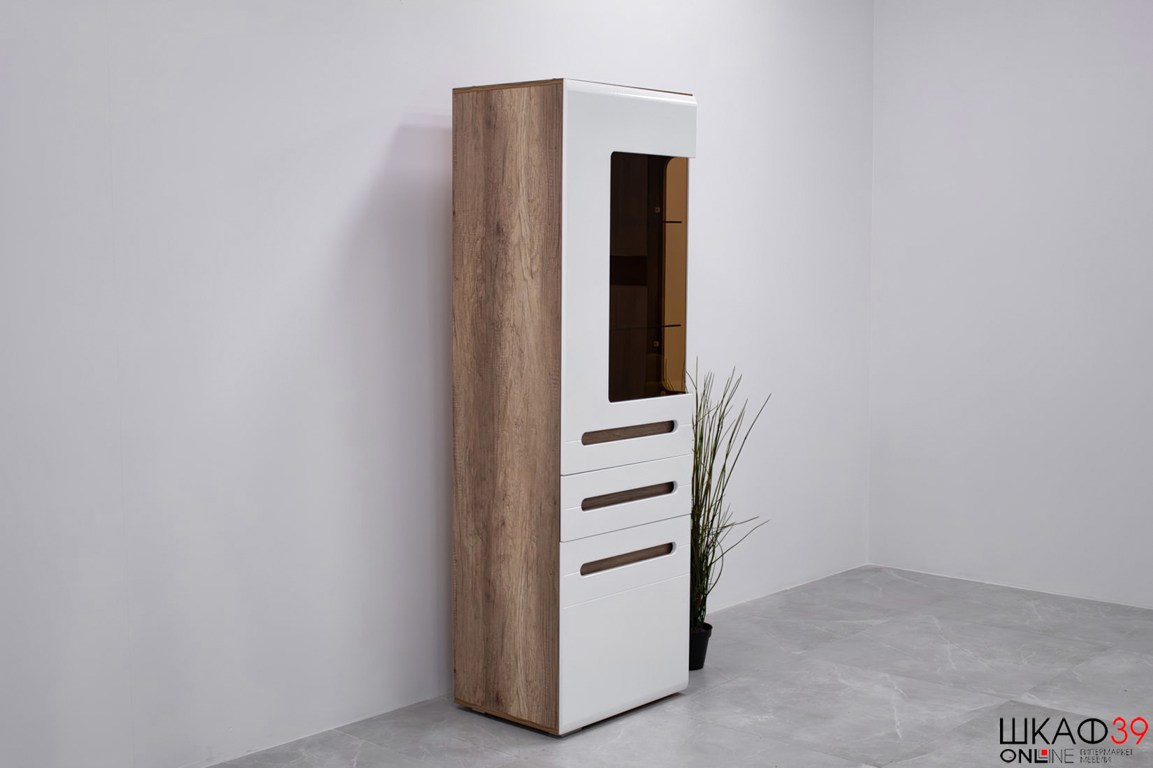 Шкаф для посуды Наоми ШК-23, белый глянец