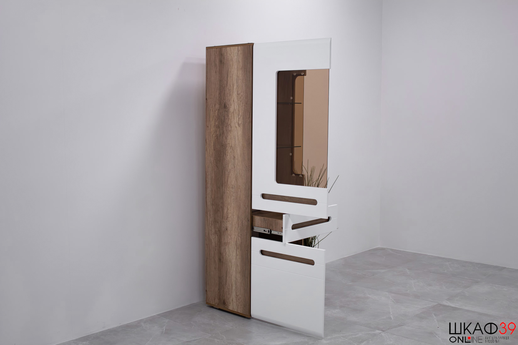 Шкаф для посуды Наоми ШК-23, белый глянец