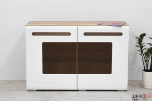 Комод длинный Наоми КМ-10, белый глянец