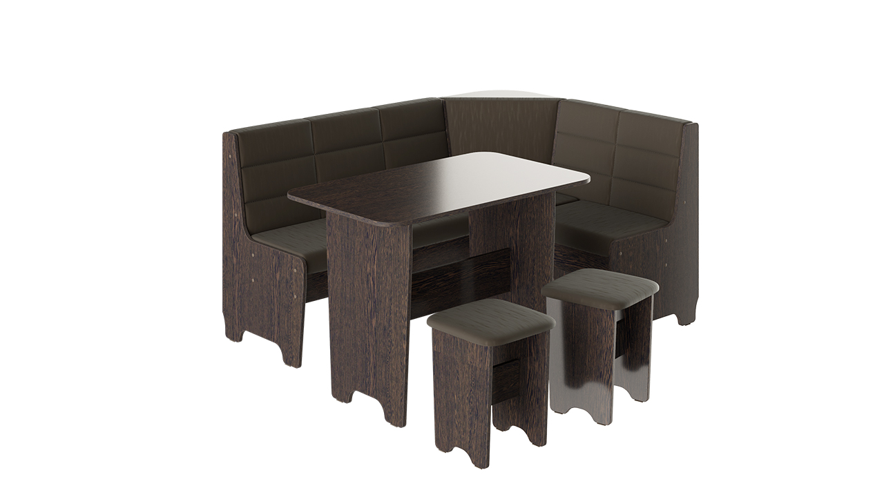 Техас Мягкий элемент кухонного уголка Тип 1/исп.1 (Экокожа Коричневая)