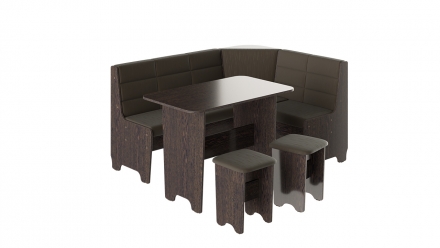 Техас Мягкий элемент кухонного уголка Тип 1/исп.1 (Экокожа Коричневая)