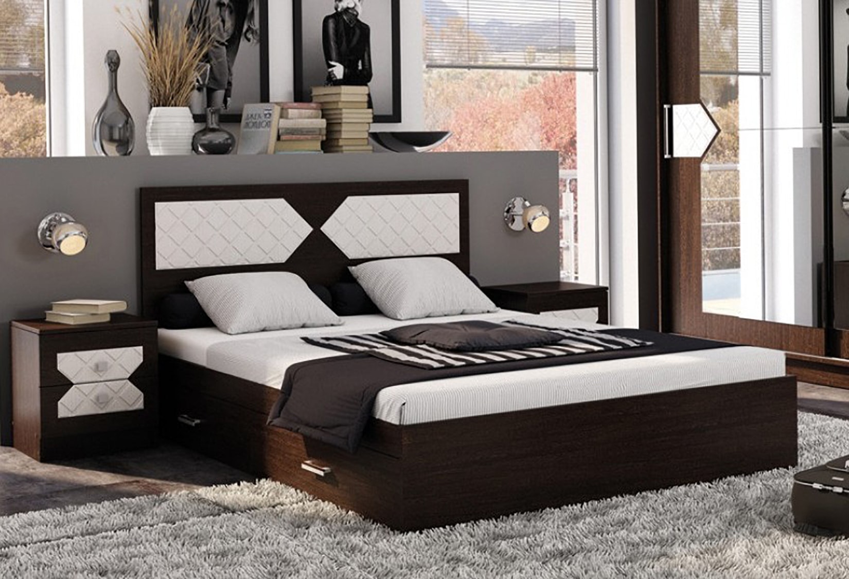 Николь спальня Венге/Лиственница светлая