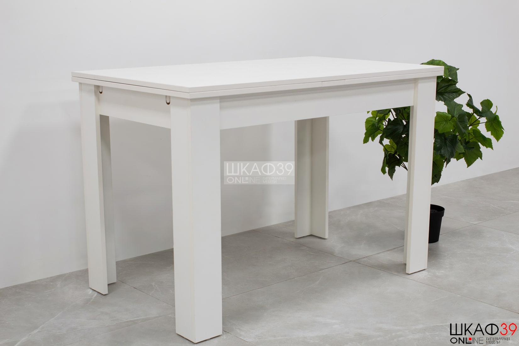 Промо тип 4 Стол раздвижной (Белый/Белый)