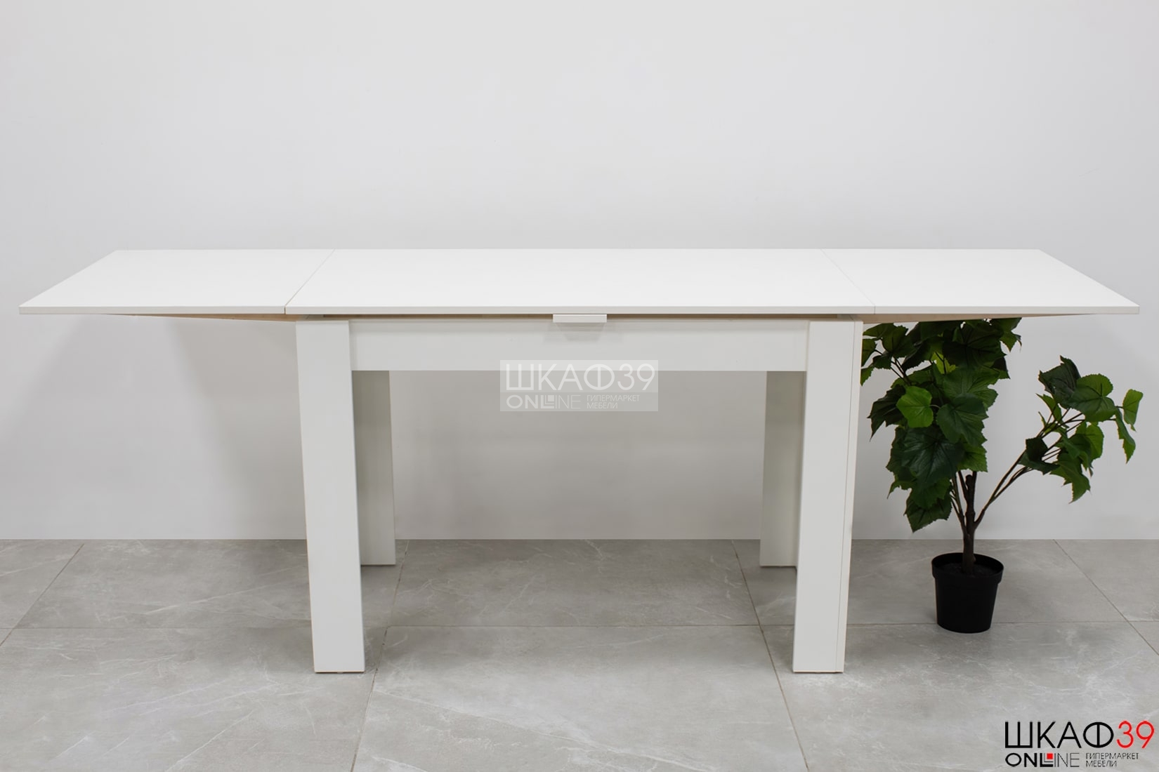 Промо тип 4 Стол раздвижной (Белый/Белый)