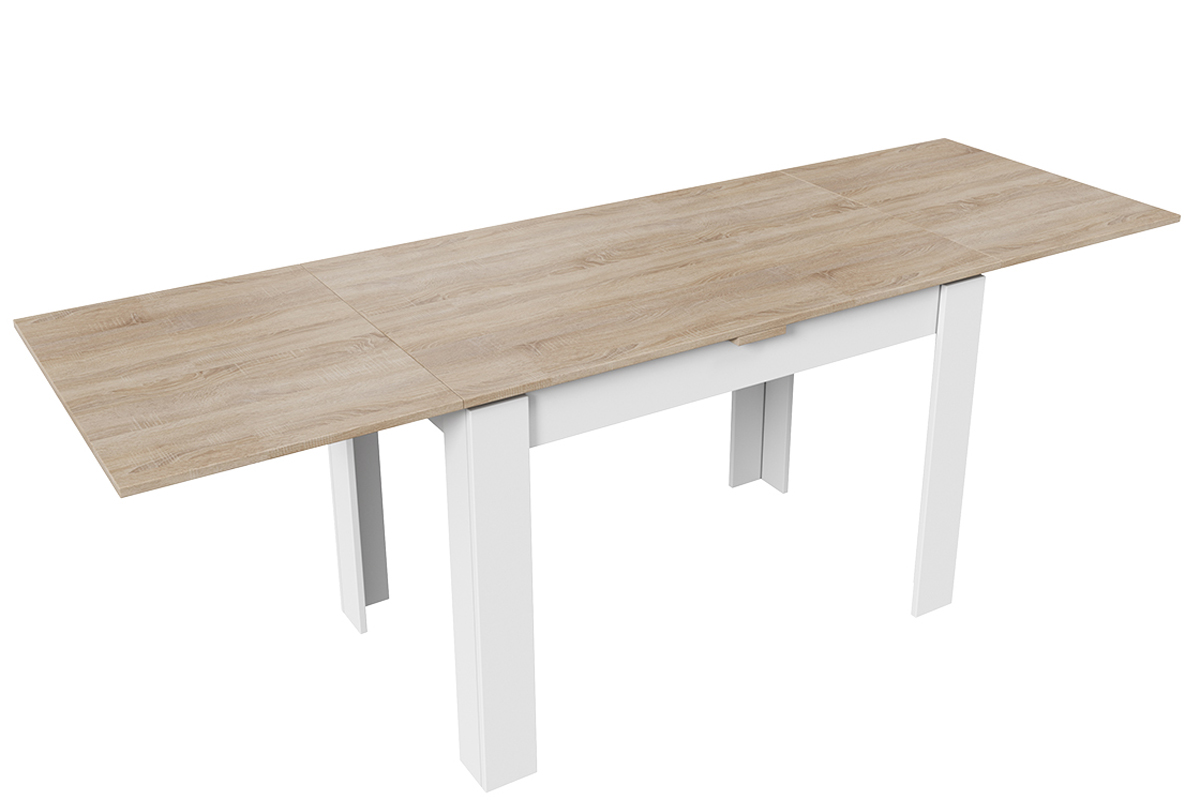 Промо тип 4 Стол раздвижной (Белый/Дуб сонома светлый)