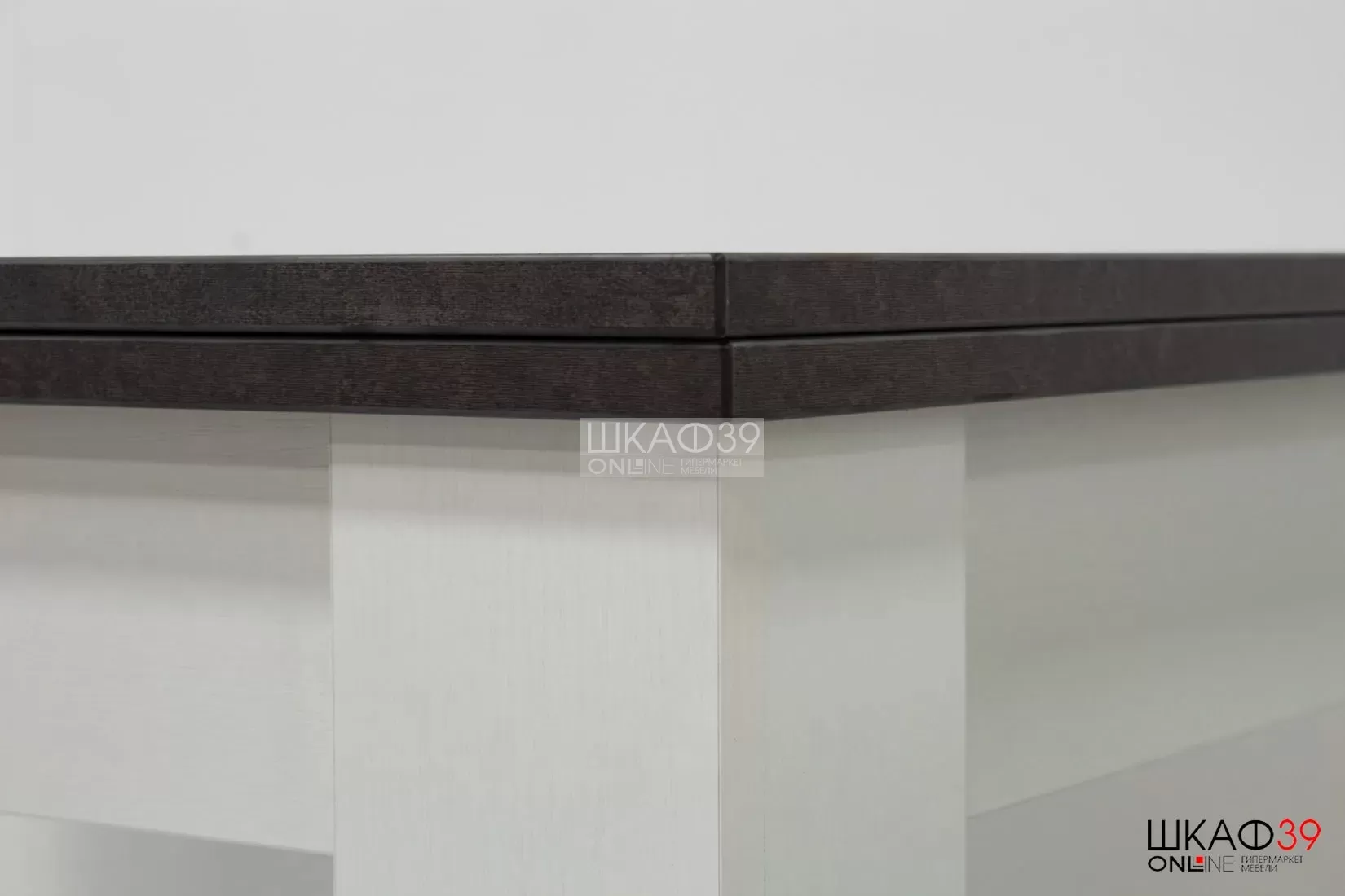 Промо тип 4 Стол раздвижной (Белый/Ателье темный)