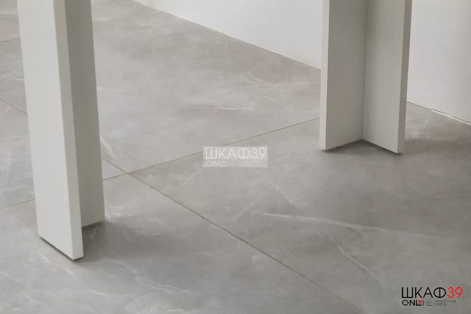 Промо тип 4 Стол раздвижной (Белый/Ателье темный)