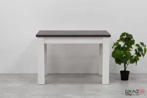 Промо тип 4 Стол раздвижной (Белый/Ателье темный)