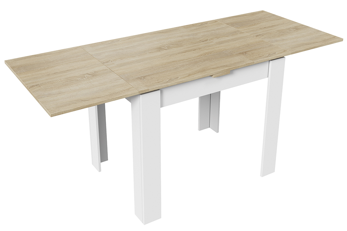 Промо тип 3 Стол раздвижной (Белый/Дуб сонома светлый)