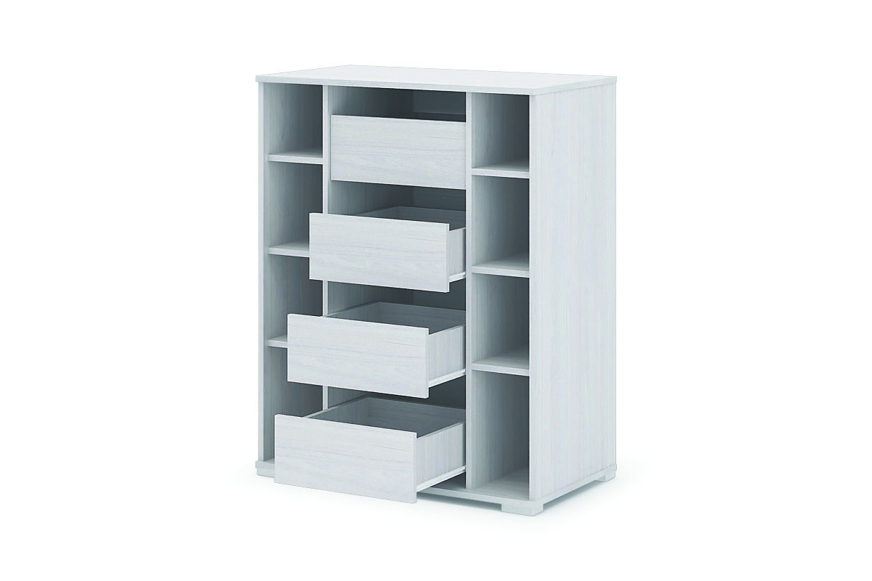 Сальма Комод КМ 022 белый глянец/анкор