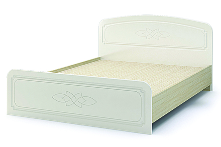 Виктория Кровать КР 912 160/200 жемчуг/белфорт с ДСП настилом