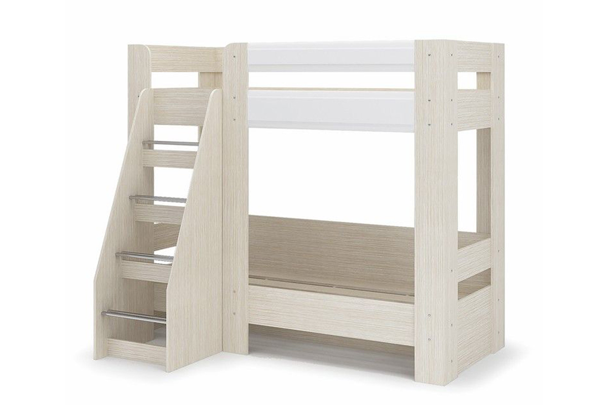 Симба Кровать двухъярусная белый глянец/белфорт